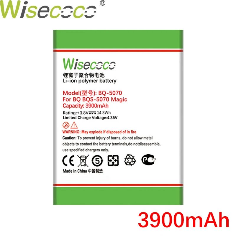 Wisecoco BQS5070 3900 мА/ч Батарея для BQ BQS 5070 Nous NS 5004 магия высокого качества телефон