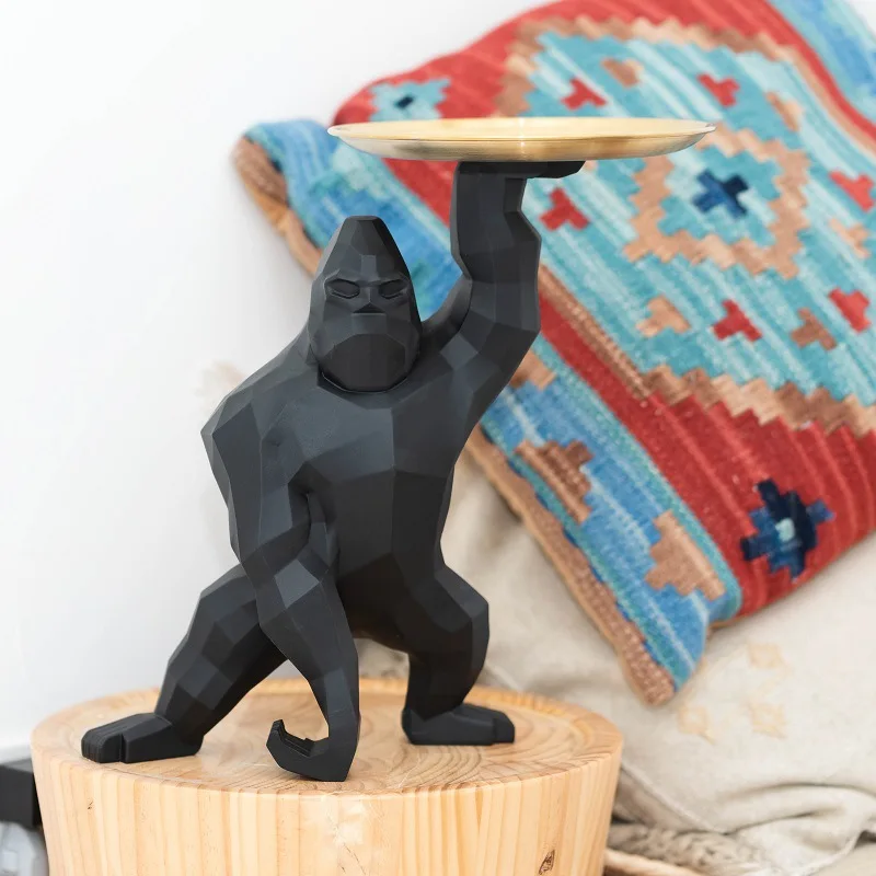 Resin Tray Gorilla Statue Storage Home Decoration Geometric Animal Ornaments Nordic Modern Style Indoor Tabletop Decor 33CM
Resin Tray Gorilla Statue Storage Home Decoration Geometric Animal Ornaments Nordic Modern Style Indoor Tabletop Decor 33CM
