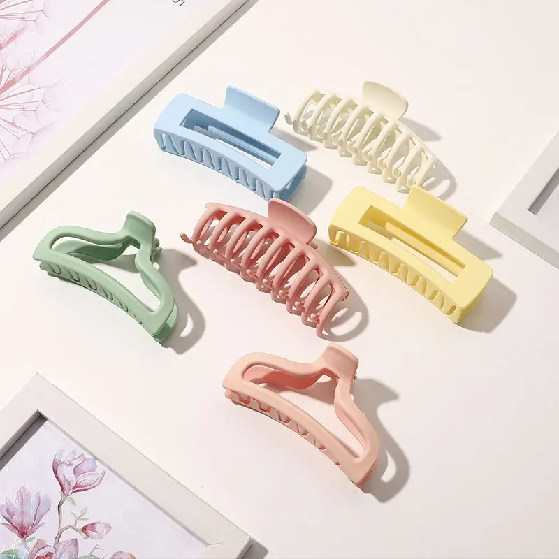 Macaron Color Hair Claw Geometric Candy Colors Hairpin Square Hollow Out Hair Crabs Clip Frosted Hair Clip Hair Accessories New
Macaron Color Hair Claw Geometric Candy Colors Hairpin Square Hollow Out Hair Crabs Clip Frosted Hair Clip Hair Accessories New