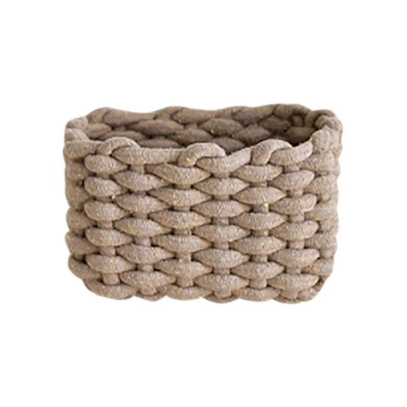 Thick Cotton Rope Woven Basket Cotton Rope Storage Basket Desktop Cosmetic Storage Debris Basket Living Room Storage Trumpet
Thick Cotton Rope Woven Basket Cotton Rope Storage Basket Desktop Cosmetic Storage Debris Basket Living Room Storage Trumpet