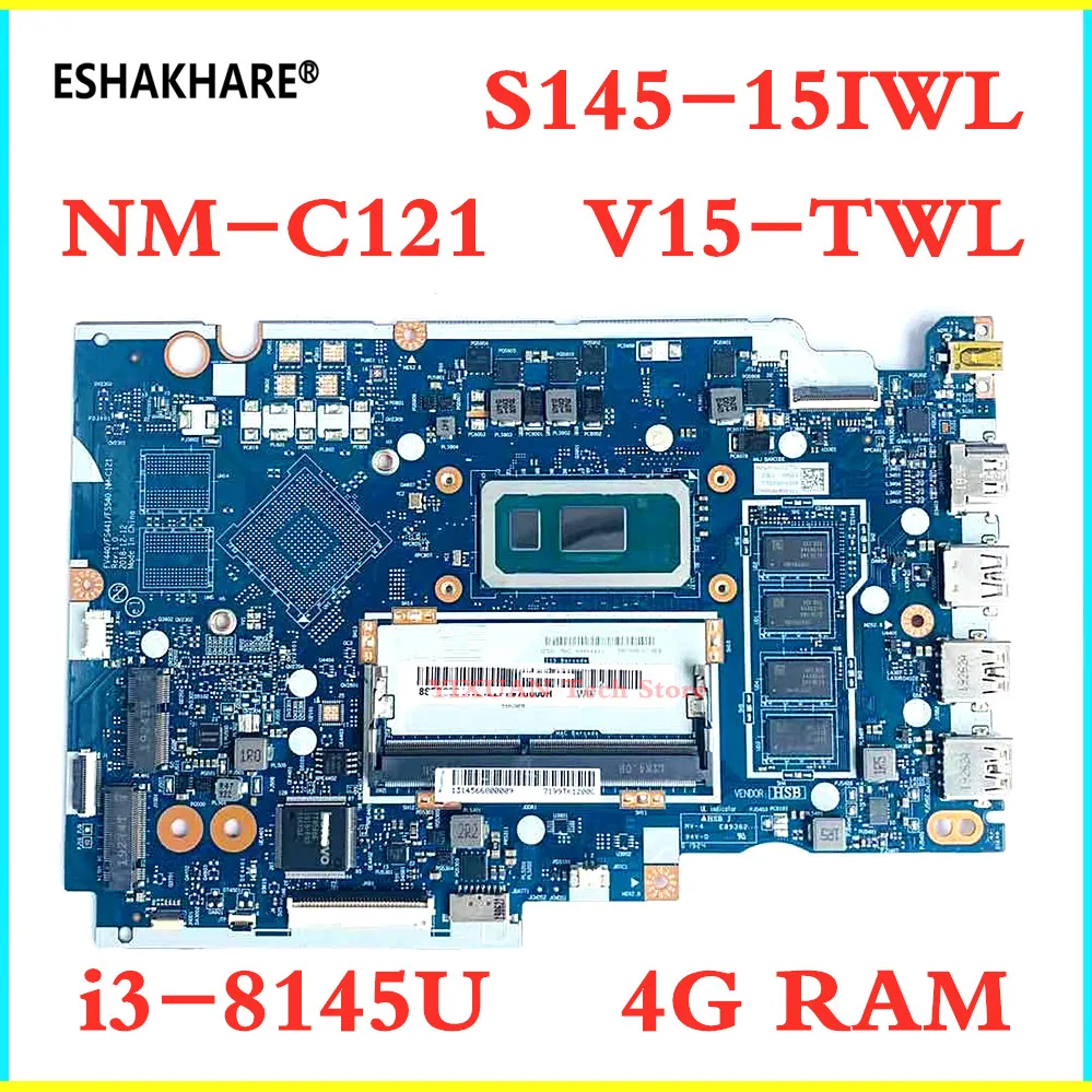 Для V15-IWL Ноутбук Lenovo S145-15IWL ноутбук ideapad материнская плата i3-8145U 4G RAM 5B20S41719 nm-c121 100%