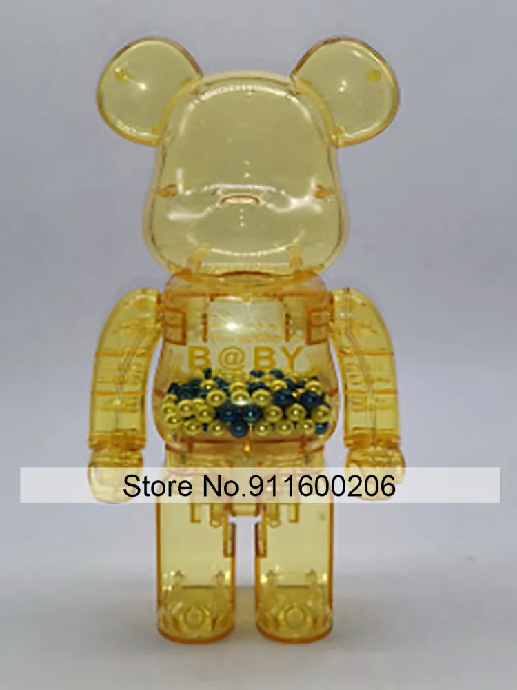 

Bearbricklys 28cm 400% Bear&bricklys Toy Transparent B@By Blocks Bear Toy Action Toy Figures Garage Kits Dolls Kids Toys