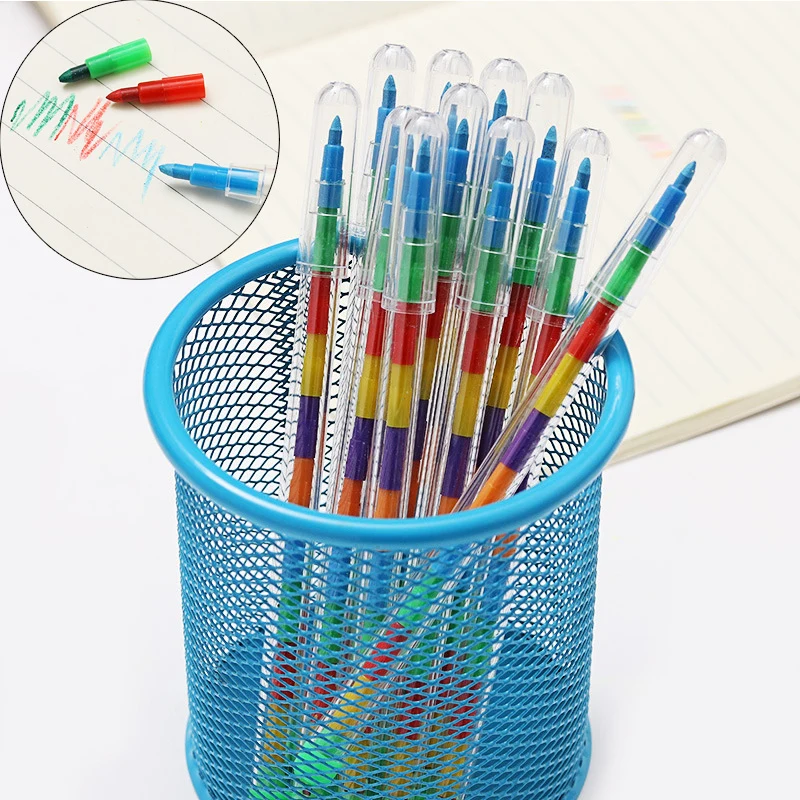 Карандаш-ручка для рисования 10 цветов 4 шт. | Канцтовары офиса и дома