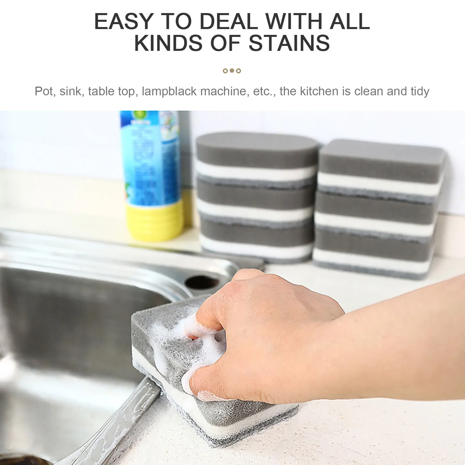 5/10 pieces of sponge cleaning tool oval double-sided sponge wipe scouring pad kitchen stain sponge kitchen cleaning supplies
5/10 pieces of sponge cleaning tool oval double-sided sponge wipe scouring pad kitchen stain sponge kitchen cleaning supplies