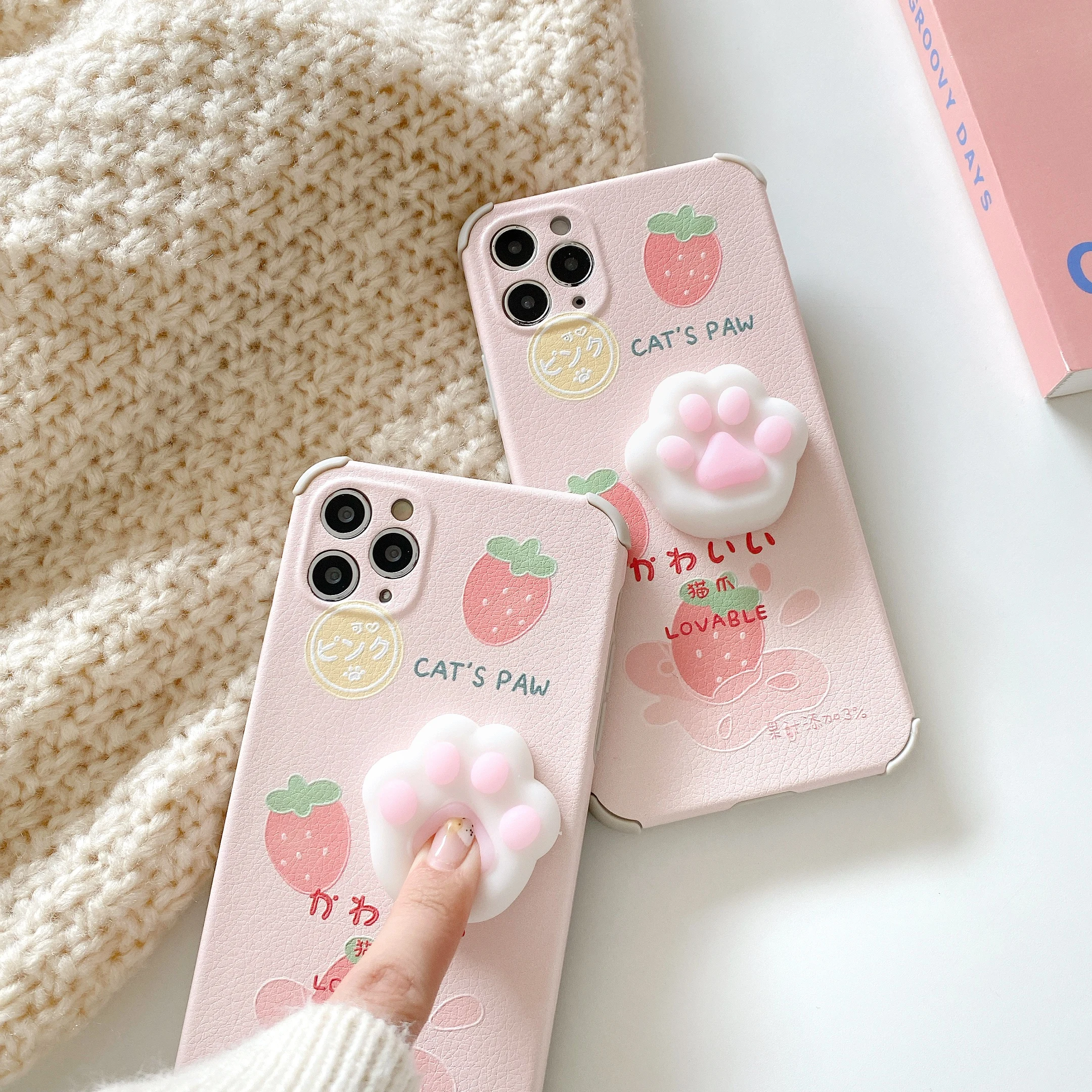 3D Squishy finger pinch Cat paw Pink Phone Case For iPhone 11 12 Pro Max 7 8 Plus XS Max13 pro Cute Cartoon Cover Funda Coque
3D Squishy finger pinch Cat paw Pink Phone Case For iPhone 11 12 Pro Max 7 8 Plus XS Max13 pro Cute Cartoon Cover Funda Coque