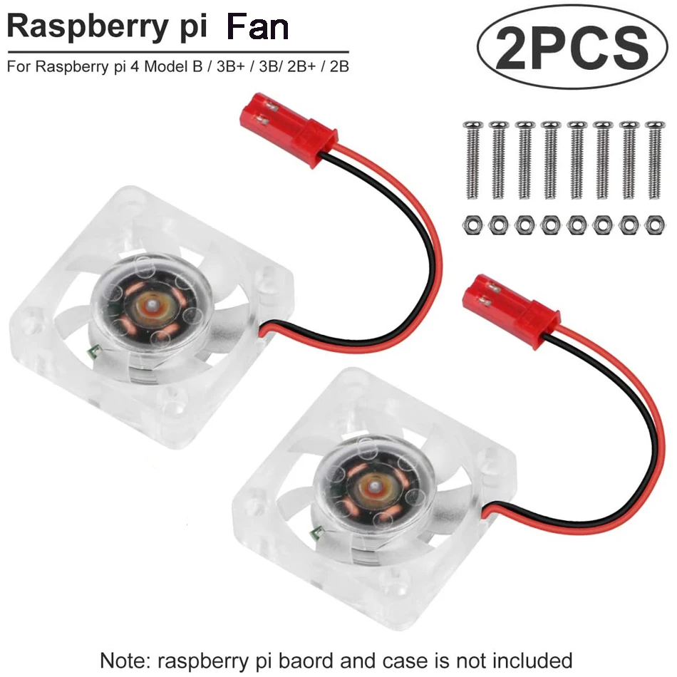 Pi из 2 предметов для Raspberry 4 вентилятора охлаждающий вентилятор постоянного тока