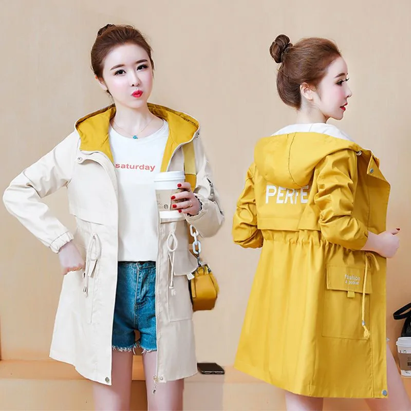 2022 Spring Autumn Trench Coat Women Long Sleeve Casual Windbreaker Famale Hooded Long Coat Loose Outerwear 3XL P675
2022 Spring Autumn Trench Coat Women Long Sleeve Casual Windbreaker Famale Hooded Long Coat Loose Outerwear 3XL P675