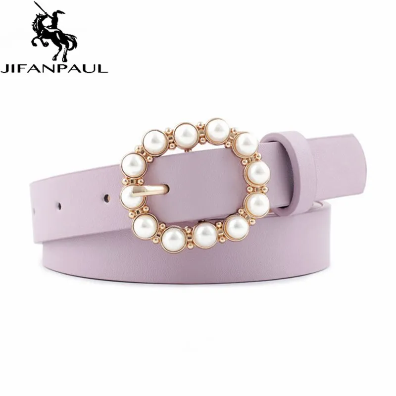 JIFANPAUL Fashion Women's Fashion Pearl Decorative Belt Round Pin Buckle Pearl Belts Women's Casual Solid Leather Thin Belt
JIFANPAUL Fashion Women's Fashion Pearl Decorative Belt Round Pin Buckle Pearl Belts Women's Casual Solid Leather Thin Belt