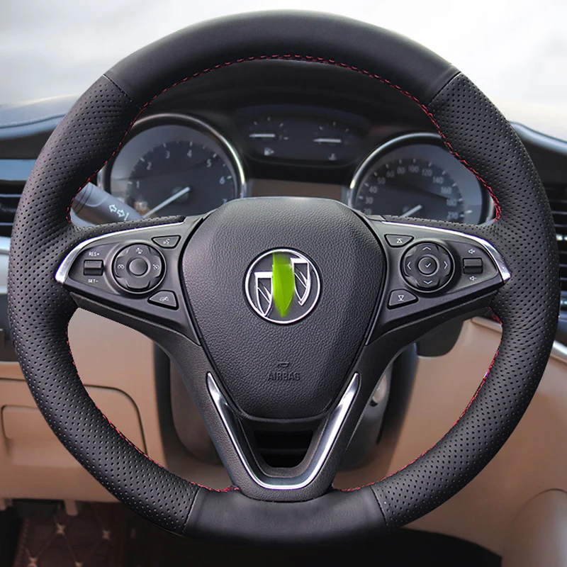 DIY hand-stitched leather car steering wheel cover for Buick Verano Envision new Regal LaCrosse Encore Excelle GT
DIY hand-stitched leather car steering wheel cover for Buick Verano Envision new Regal LaCrosse Encore Excelle GT