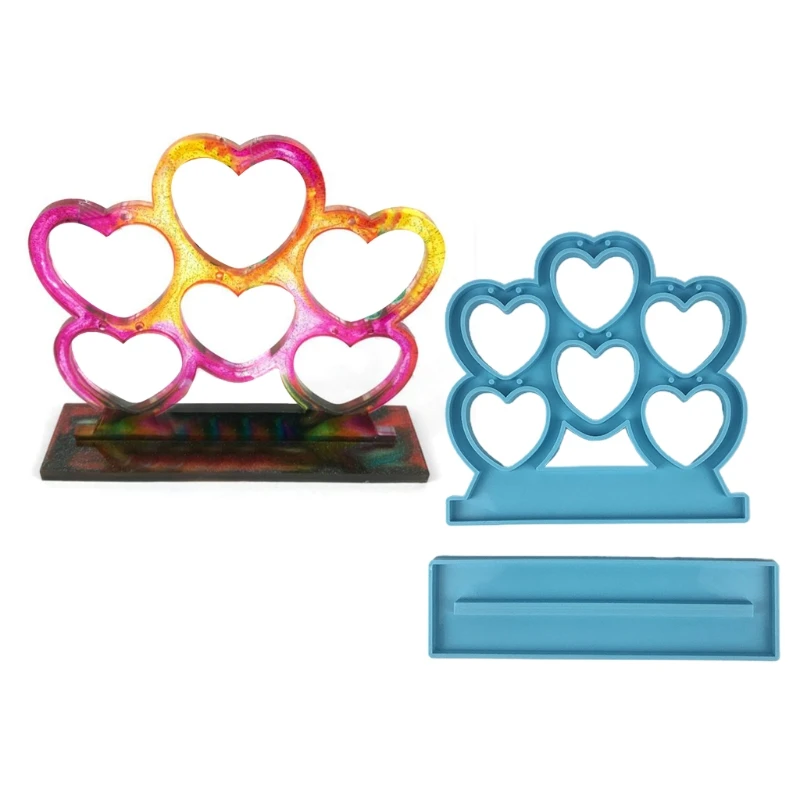 Heart-shaped Earrings Display Stand Resin Mold Jewelry Show Rack Silicone Mould 83XF 
Heart-shaped Earrings Display Stand Resin Mold Jewelry Show Rack Silicone Mould 83XF