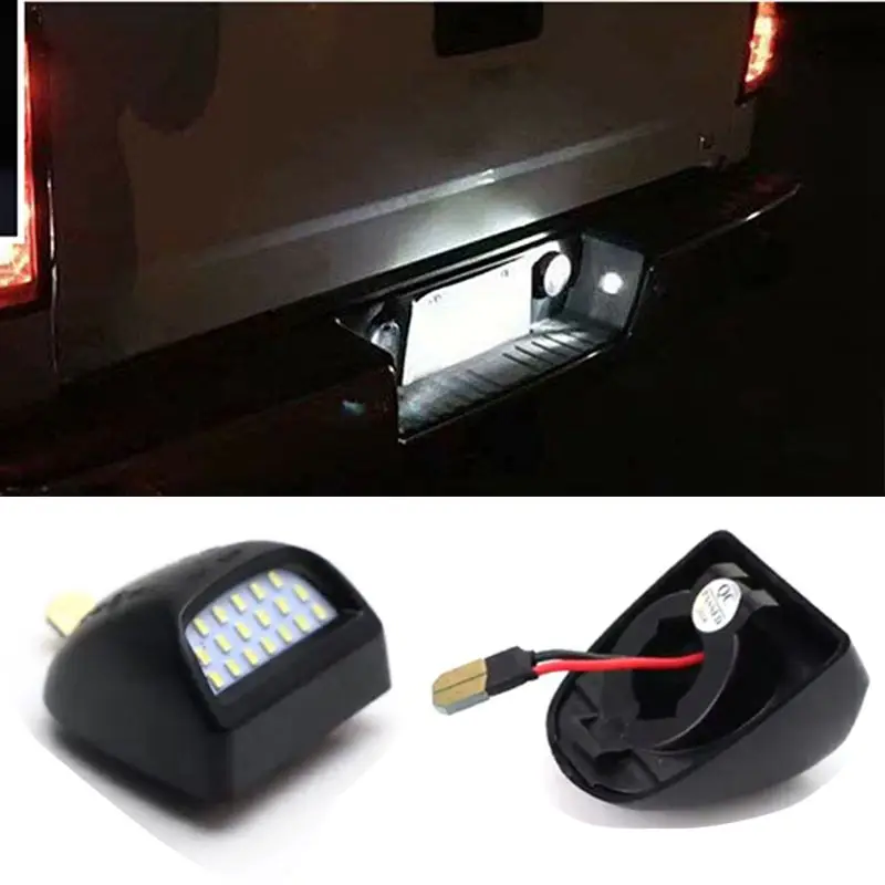 

2X LED License Plate Light Lamp For Cadillac Escalade Chevrolet Avala Silverado 1500 2500 3500 Suburban Tahoe GMC Sierra Yukon