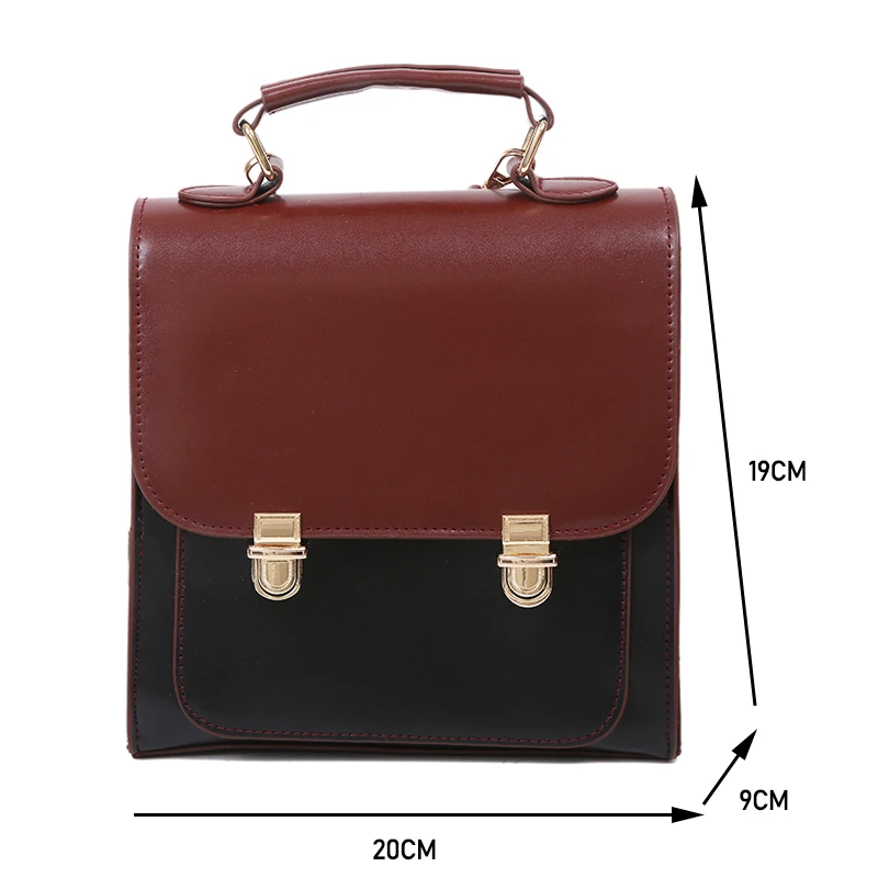 Vintage Hit Color School Bag Autumn PU Leather Backpack Portable Street Daily Handbag Commuter Street Hasp Large Bagpack
Vintage Hit Color School Bag Autumn PU Leather Backpack Portable Street Daily Handbag Commuter Street Hasp Large Bagpack