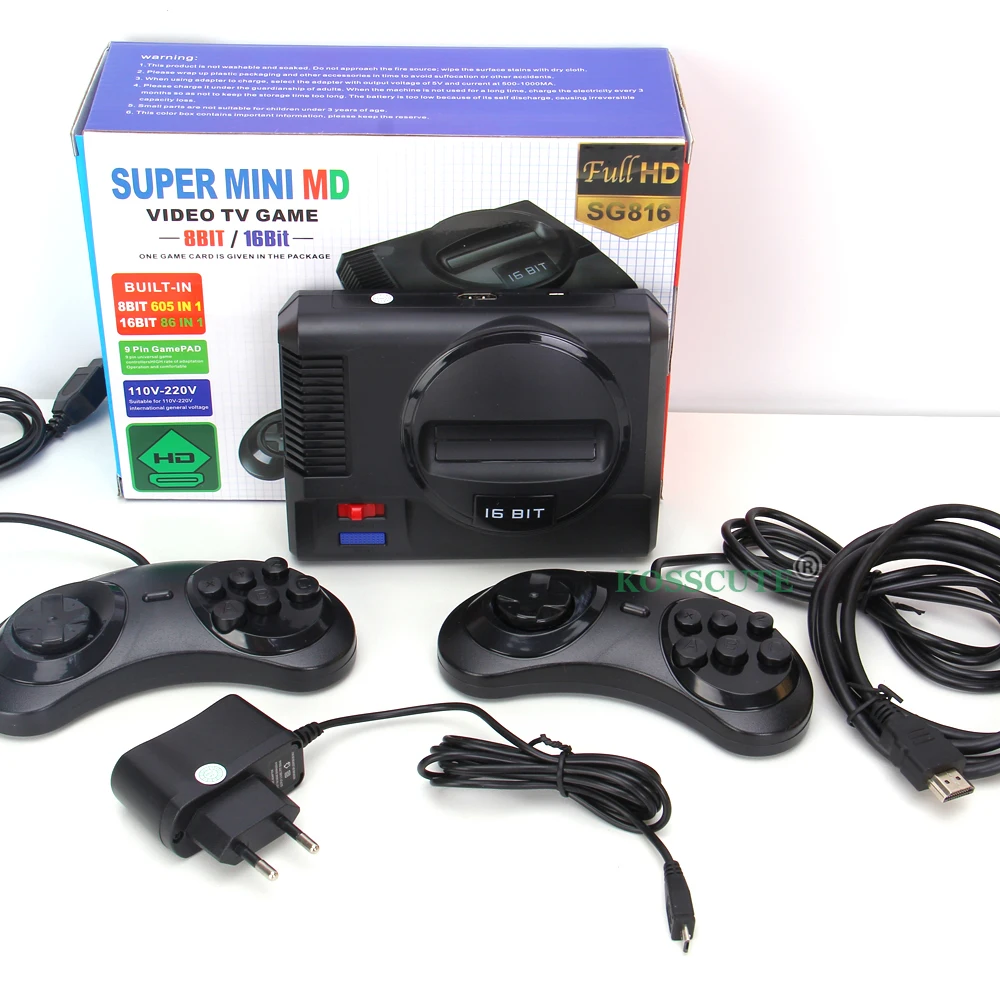 Супер ретро мини ТВ Видео игровая консоль SG816 для Sega Mega Drive MD 16 бит 86 игр 8 бит 605 различных встроенных игр 2 геймпада
Супер ретро мини ТВ Видео игровая консоль SG816 для Sega Mega Drive MD 16 бит 86 игр 8 бит 605 различных встроенных игр 2 геймпада