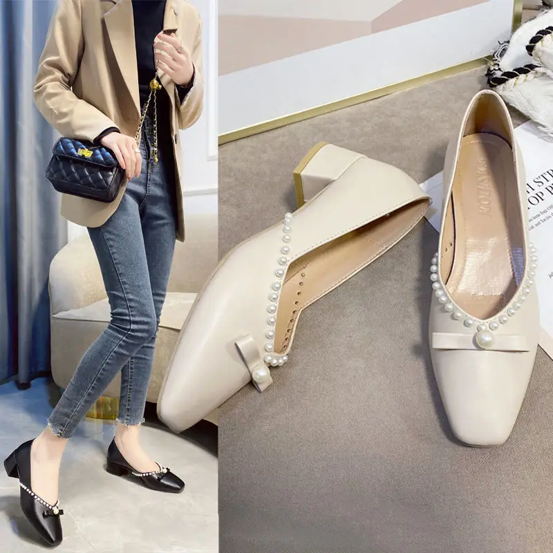 2021 New Europea Mary Janes Spring Work Shoes,Women Pearls Mid Heels, Square Toe,Female Fashion Design Footware,Black/Beige
2021 New Europea Mary Janes Spring Work Shoes,Women Pearls Mid Heels, Square Toe,Female Fashion Design Footware,Black/Beige