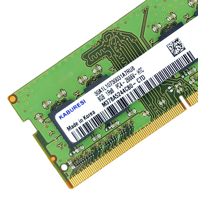 Kaburesi 8G DDR4 RAM 1.2V 260-Pin Notebook Memory Module, Suitable for Notebook Computers (Universal)
Kaburesi 8G DDR4 RAM 1.2V 260-Pin Notebook Memory Module, Suitable for Notebook Computers (Universal)