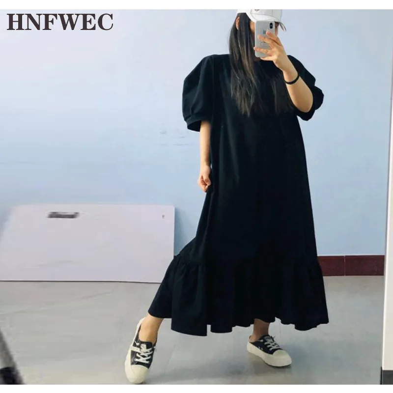 Puff Sleeve Women Long Dress Solid Color Cotton Casual Ladies Long Dress 2020 New Summer Short Sleeve Women Clothing T819
Puff Sleeve Women Long Dress Solid Color Cotton Casual Ladies Long Dress 2020 New Summer Short Sleeve Women Clothing T819