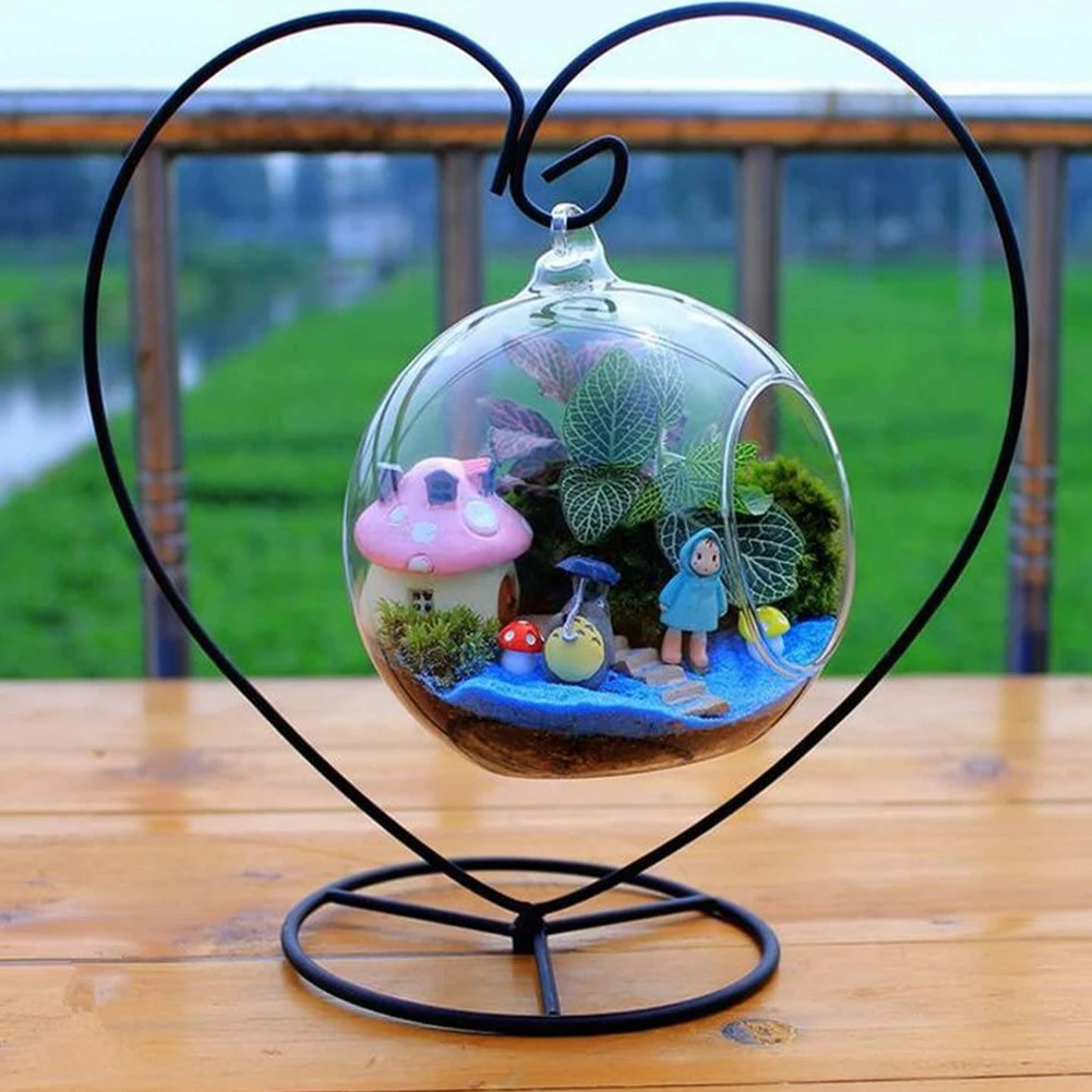 Heart-Shaped Air Plant Stand Iron Pothook Stand Iron Rack Ornament Display Stand Holder for Hanging Glass Terrarium Black
Heart-Shaped Air Plant Stand Iron Pothook Stand Iron Rack Ornament Display Stand Holder for Hanging Glass Terrarium Black