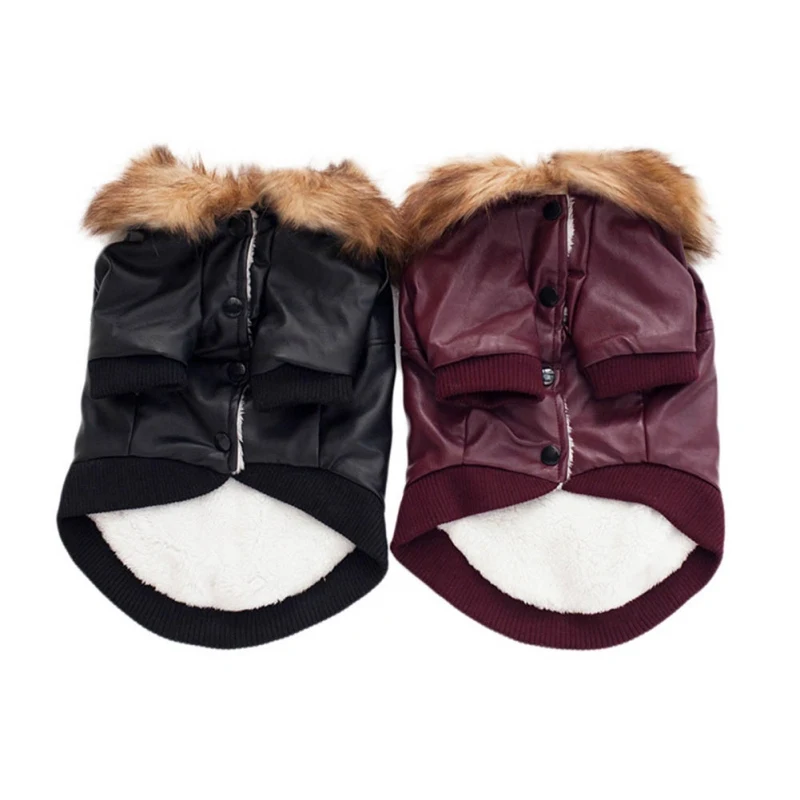 Winter Dog Clothes Puppy Plush Collar Jacket Pet Dog Warm Waterproof Thick Leather Jacket Coat For Small Medium Dog Cat Clothing
Winter Dog Clothes Puppy Plush Collar Jacket Pet Dog Warm Waterproof Thick Leather Jacket Coat For Small Medium Dog Cat Clothing