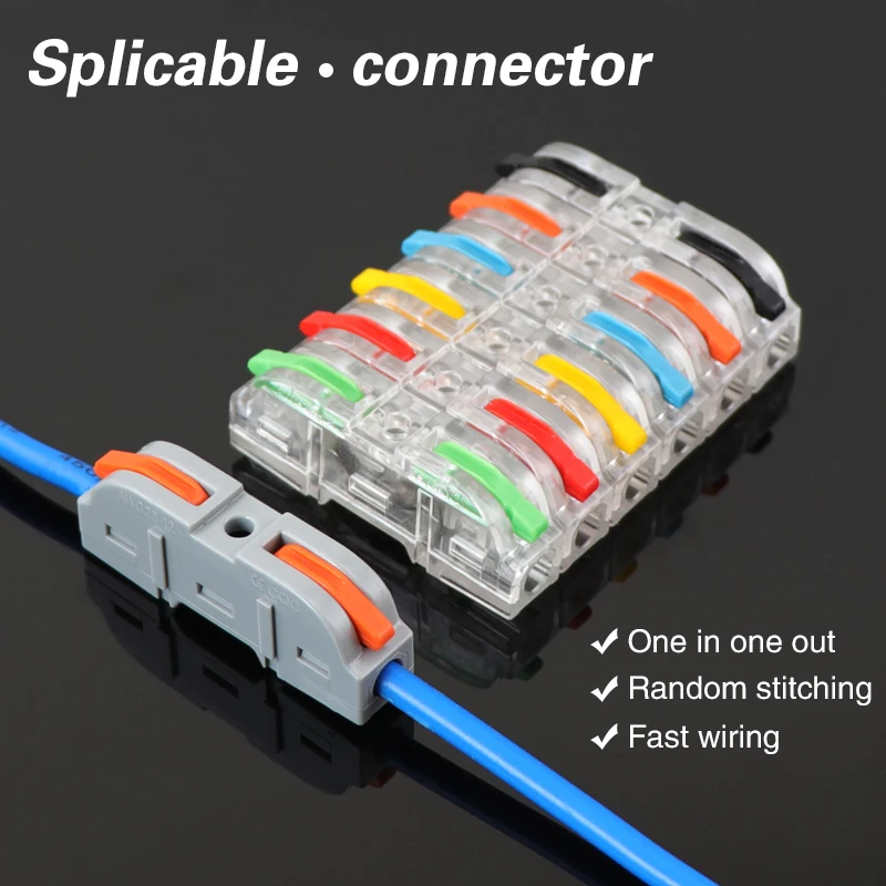 Splicing Wire Connector 10/30/50/100PCS MiniQuick Connector Universal Compact Terminal Block Plug-in Electrical Wire Connector
Splicing Wire Connector 10/30/50/100PCS MiniQuick Connector Universal Compact Terminal Block Plug-in Electrical Wire Connector