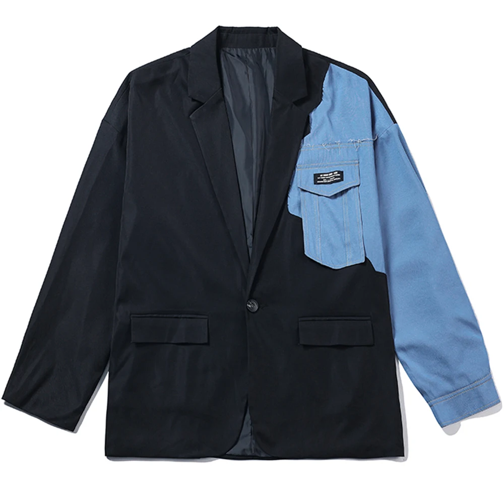 High Sense Splicing Suit Coat Men's Design Sense Light Luxury Niche Suit Hip Hop Style
High Sense Splicing Suit Coat Men's Design Sense Light Luxury Niche Suit Hip Hop Style