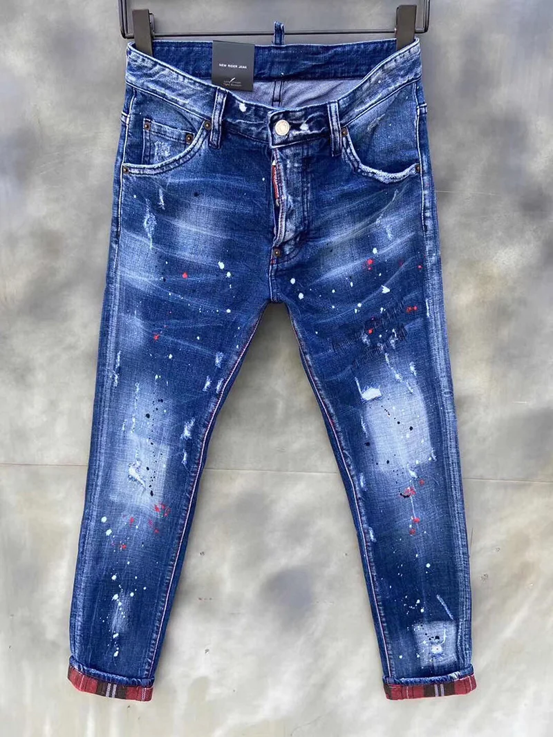 European style dsq brand Italy mens jeans pants Men Slim jeans denim trousers zipper blue hole Pencil Pants jeans for men 9112
European style dsq brand Italy mens jeans pants Men Slim jeans denim trousers zipper blue hole Pencil Pants jeans for men 9112