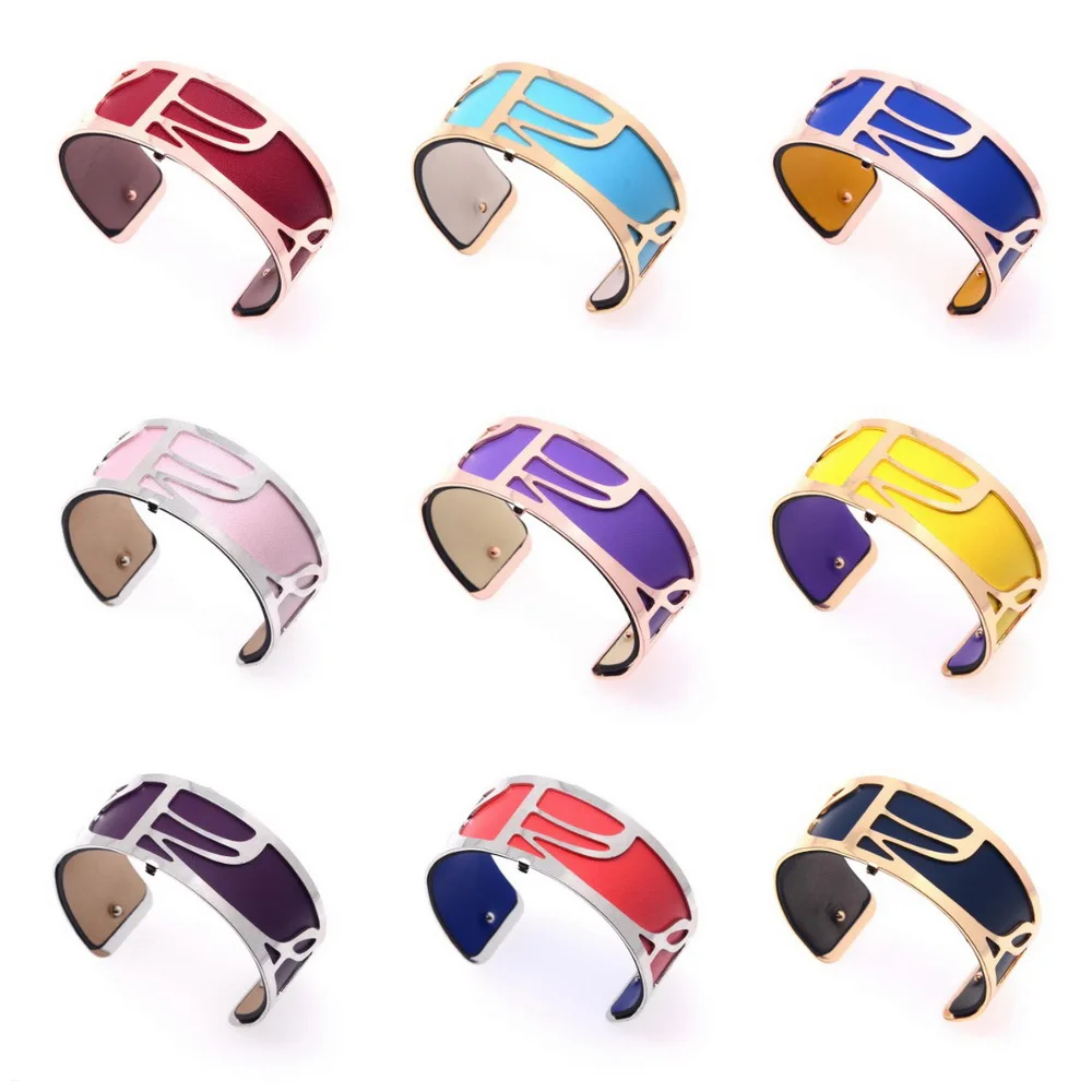 25mm Fashion Jewlery Bracelet Silver Color KC Rose Gold Reversible Leather Insert Manchette Mood Bijoux Interchangeable Bangle
25mm Fashion Jewlery Bracelet Silver Color KC Rose Gold Reversible Leather Insert Manchette Mood Bijoux Interchangeable Bangle