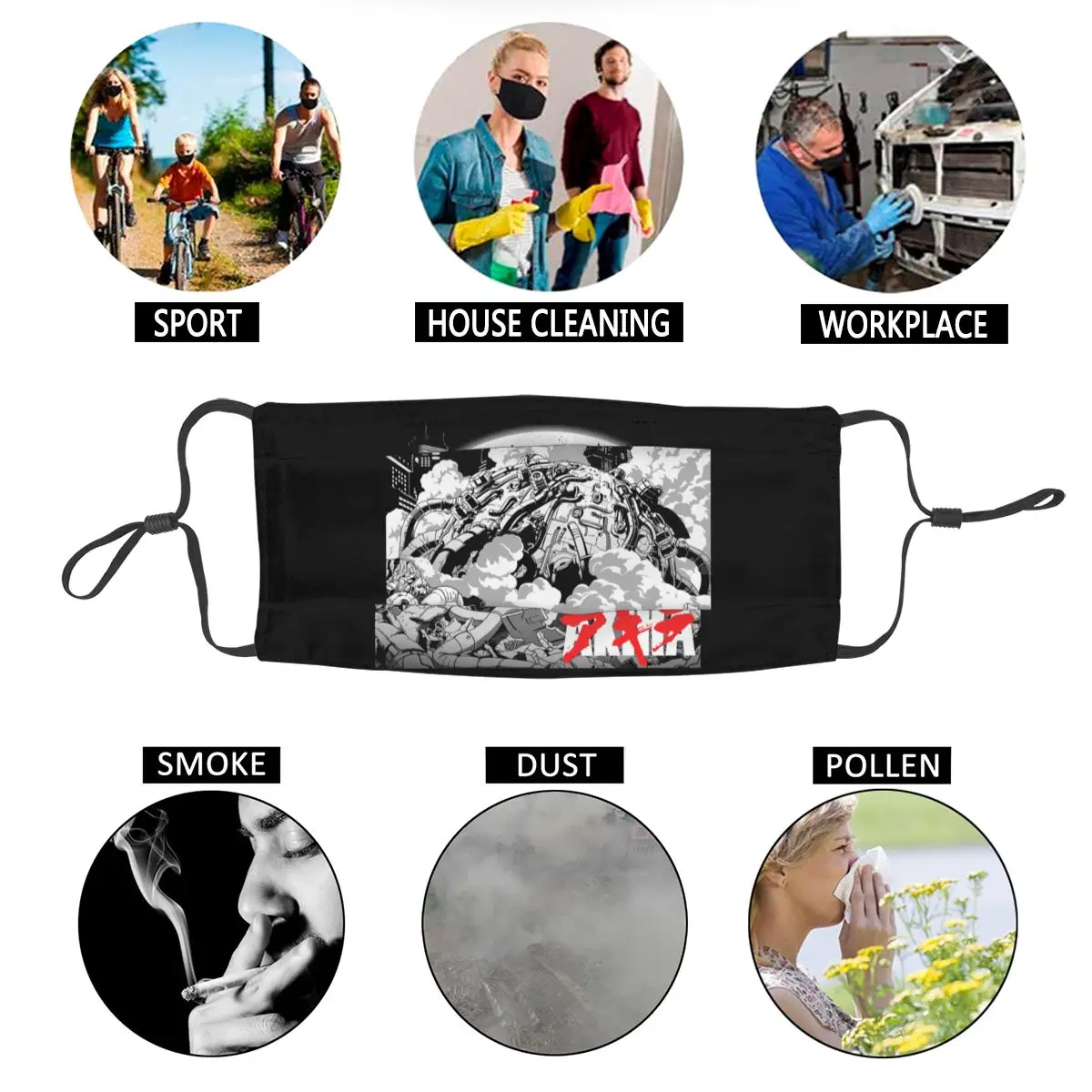 Face Mouth Mask Chaos Akira Anti Bacterial Dust Dustproof Streetwear Protection Cover Mouth Muffle
Face Mouth Mask Chaos Akira Anti Bacterial Dust Dustproof Streetwear Protection Cover Mouth Muffle