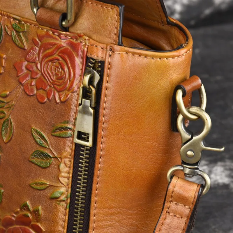 High Quality Real Leather Tote Purse Cross Body Handbag Women Messenger Shoulder Bags Genuine Leather Vintage Fashion Flower Bag
High Quality Real Leather Tote Purse Cross Body Handbag Women Messenger Shoulder Bags Genuine Leather Vintage Fashion Flower Bag