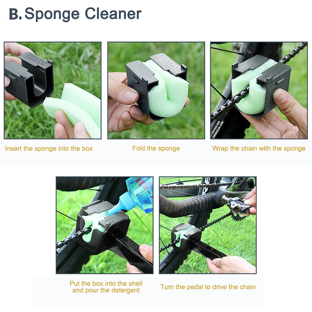 Bike Chain Cleaning Tool Mountain Bike Bicycle Flywheel Maintenance with Hidden Sprocket Scraper Soft Cleaning Brushes
Bike Chain Cleaning Tool Mountain Bike Bicycle Flywheel Maintenance with Hidden Sprocket Scraper Soft Cleaning Brushes