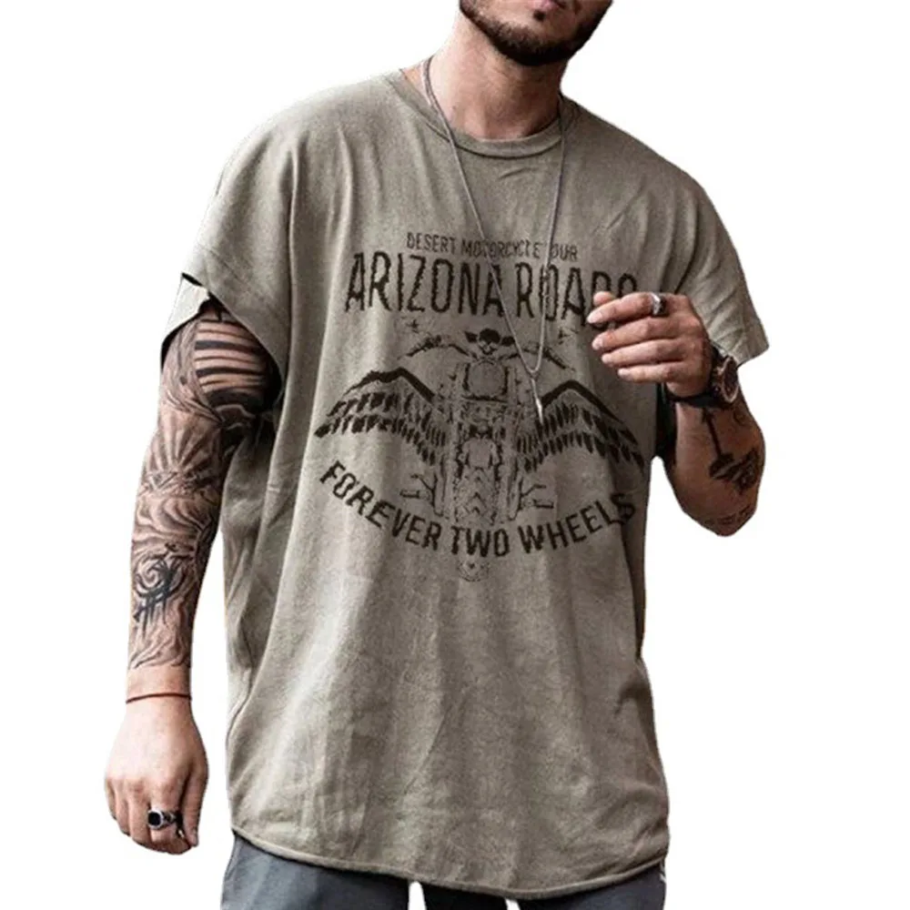 2021 Summer New Solid Color Printing Loose Casual Men's Hot Sale T-shirt Fashion Letter Printing Round Neck Summer Western Style
2021 Summer New Solid Color Printing Loose Casual Men's Hot Sale T-shirt Fashion Letter Printing Round Neck Summer Western Style