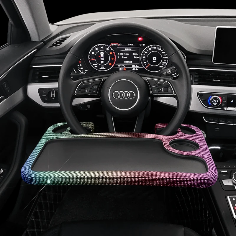 Rhinestone Steering Wheel Tray for Laptop & Food, Car Steering Wheel Desk,2in1Portable Car Tray,Car Travel Tray Table for Driver 
Rhinestone Steering Wheel Tray for Laptop & Food, Car Steering Wheel Desk,2in1Portable Car Tray,Car Travel Tray Table for Driver