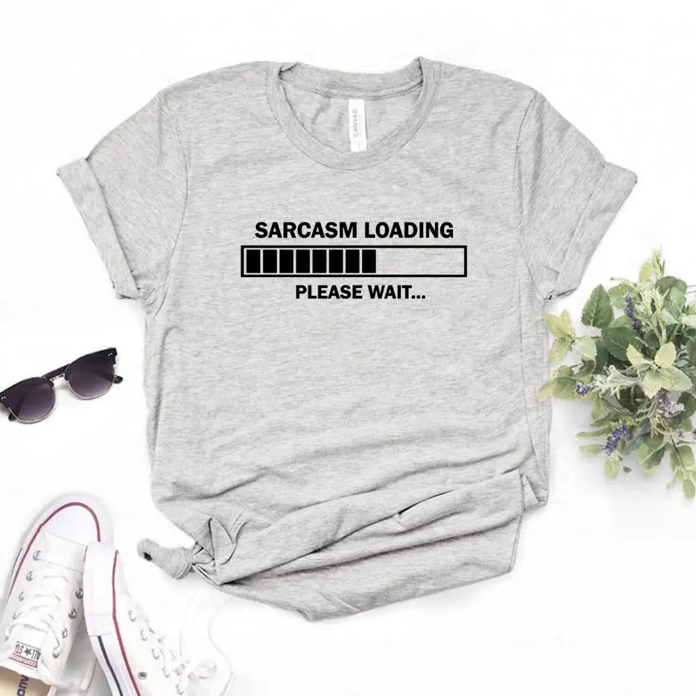 Sarcasm Loading Please Wait Letter Print Men T shirts Popular Office Pure Cotton Tshirt Man O Neck Grey Women's Classic Tops
Sarcasm Loading Please Wait Letter Print Men T shirts Popular Office Pure Cotton Tshirt Man O Neck Grey Women's Classic Tops