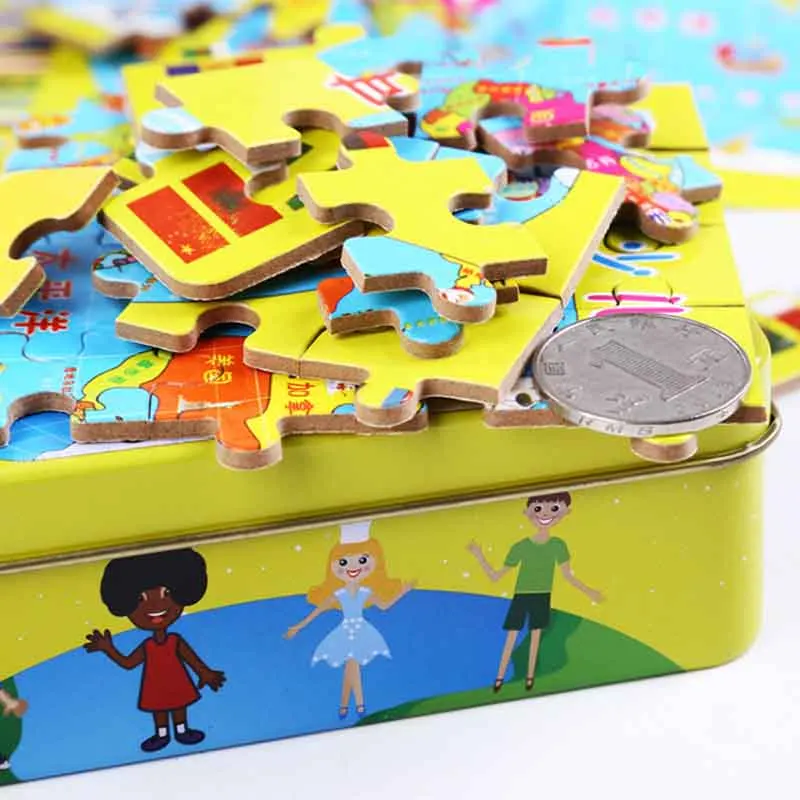 60Pcs/Set 3D Wooden Puzzle Cartoon Toy Jigsaw Puzzle with Iron Box Early Educational Montessori Toys for Children Christmas Gift
60Pcs/Set 3D Wooden Puzzle Cartoon Toy Jigsaw Puzzle with Iron Box Early Educational Montessori Toys for Children Christmas Gift