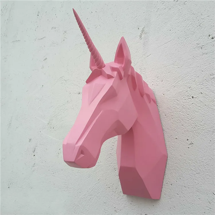 New Pink Animal Unicorn Head Sculpture Wall Hanging Decoration Home Decor Living Room Bar KTV Wall Decoration Statue
New Pink Animal Unicorn Head Sculpture Wall Hanging Decoration Home Decor Living Room Bar KTV Wall Decoration Statue