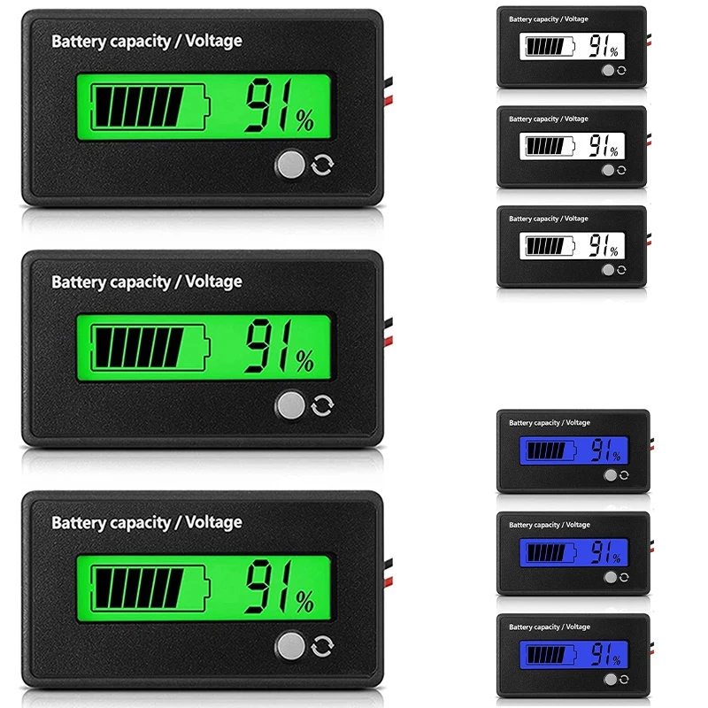 3 Pcs LCD Battery Capacity Monitors Battery Capacity Voltage Indicators Car Motorcycle Battery Testers
3 Pcs LCD Battery Capacity Monitors Battery Capacity Voltage Indicators Car Motorcycle Battery Testers