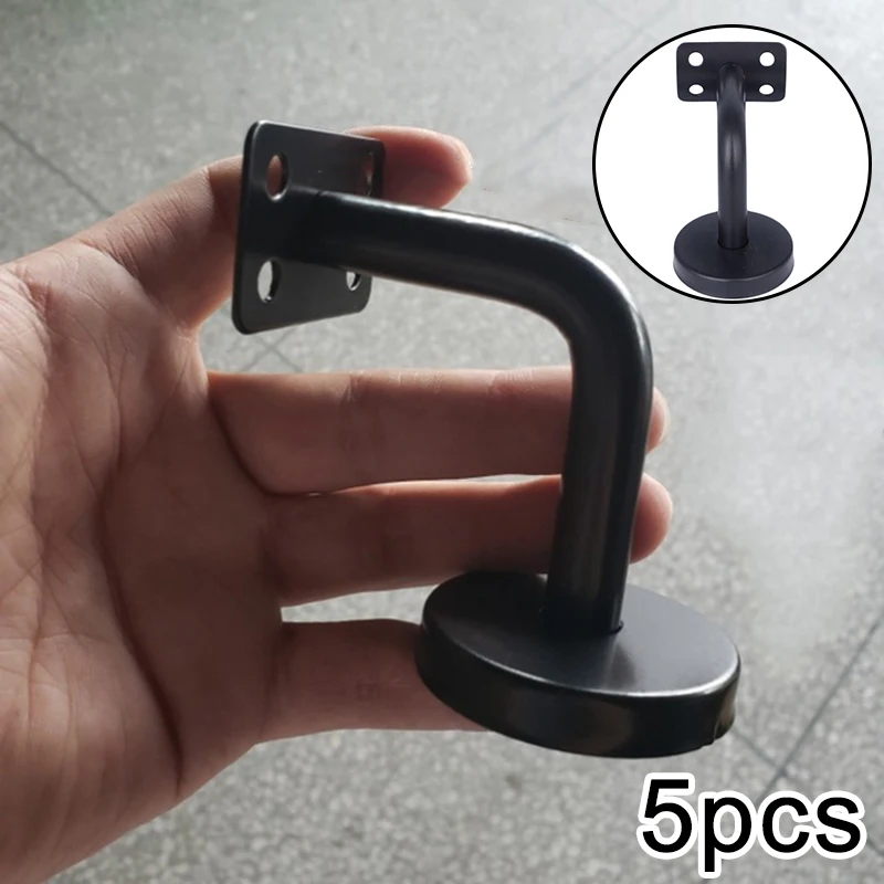 5pcs Stair Rail Suport Black Painted Wall Mount Stair Stainless Steel Curved Handrail Brackets Hardware Accessories Replacement
5pcs Stair Rail Suport Black Painted Wall Mount Stair Stainless Steel Curved Handrail Brackets Hardware Accessories Replacement