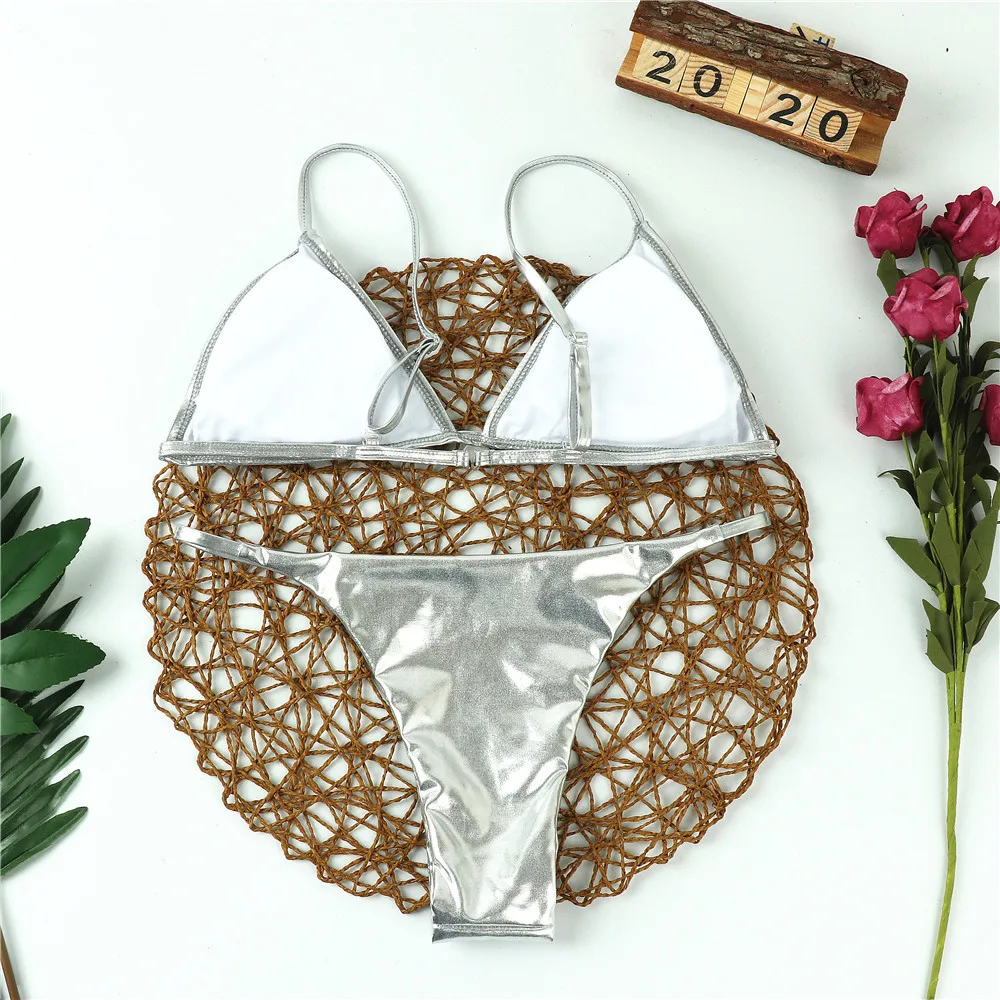 Sexy Brazilian Thong Bikini Push Up Silver Swimsuit Female Bathers Bandage Swimwear Women 2021 Summer Bathing Suit Beach Wear
Sexy Brazilian Thong Bikini Push Up Silver Swimsuit Female Bathers Bandage Swimwear Women 2021 Summer Bathing Suit Beach Wear