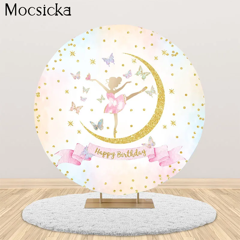 Glitter Golden Fairy Birthday Party Round Backdrop for Butterfly Moon Decoration Photography Background Circle Cake Table Poster
Glitter Golden Fairy Birthday Party Round Backdrop for Butterfly Moon Decoration Photography Background Circle Cake Table Poster