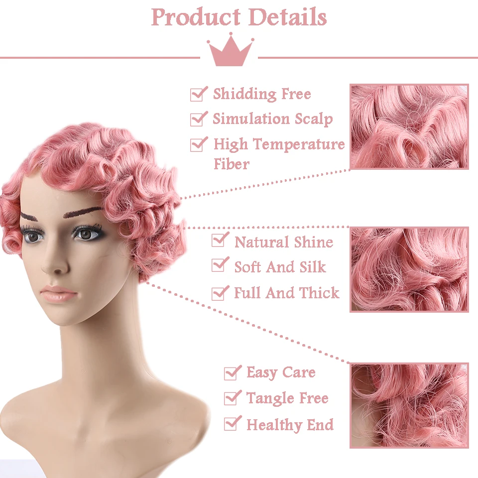 JINKAILI 6 Inch Synthetic Short Curly Wig Suitable For African Black Women Pink Blonde Purple Wig Heat Resistant Fake Hair
JINKAILI 6 Inch Synthetic Short Curly Wig Suitable For African Black Women Pink Blonde Purple Wig Heat Resistant Fake Hair