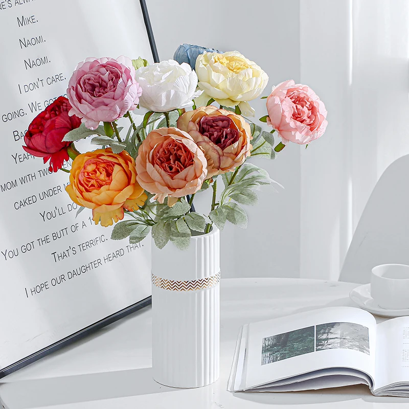 5pc Artificial Flowers Peony Branch Home Wedding Decor Autumn Silk Plastic Flower High Quality Fake Flower Party Room Decoration
5pc Artificial Flowers Peony Branch Home Wedding Decor Autumn Silk Plastic Flower High Quality Fake Flower Party Room Decoration