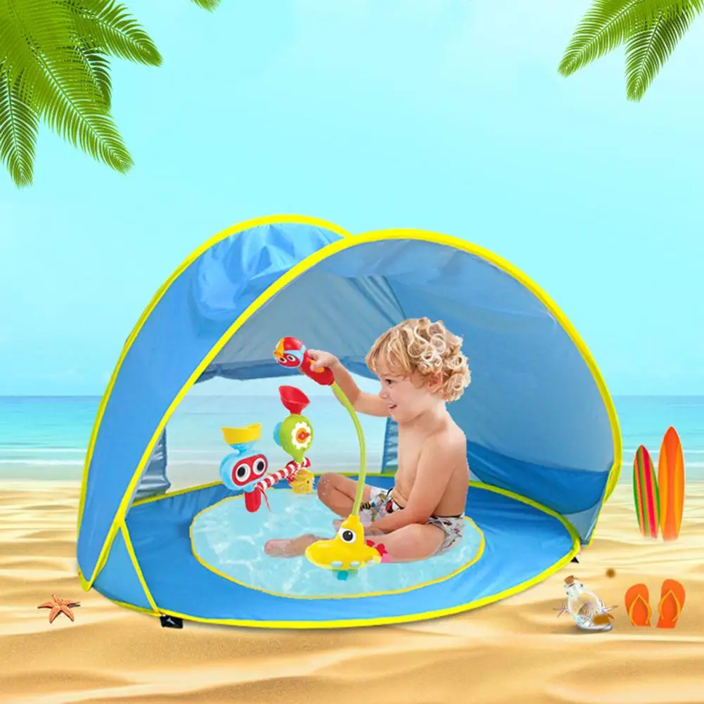 Kids Outdoor Camping Baby Beach Tent Easy Fold Up Waterproof Pop Up Sun Awning Tent UV-protecting Sunshelter With Pool
Kids Outdoor Camping Baby Beach Tent Easy Fold Up Waterproof Pop Up Sun Awning Tent UV-protecting Sunshelter With Pool