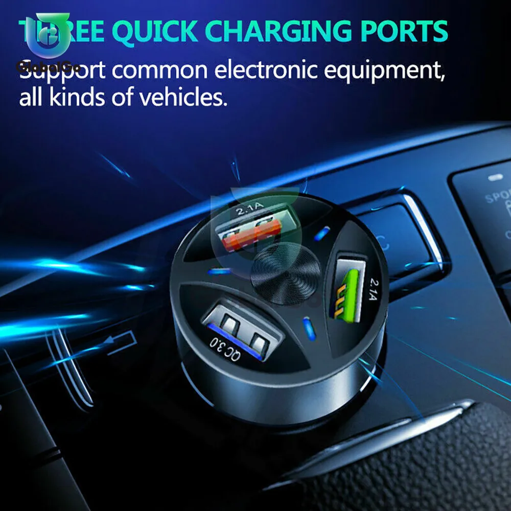 3 USB 2.1A Q3 Quick Car Charger For Mobile Phone Universal Dual Usb Adapter For Phone Mini Adapter 
3 USB 2.1A Q3 Quick Car Charger For Mobile Phone Universal Dual Usb Adapter For Phone Mini Adapter