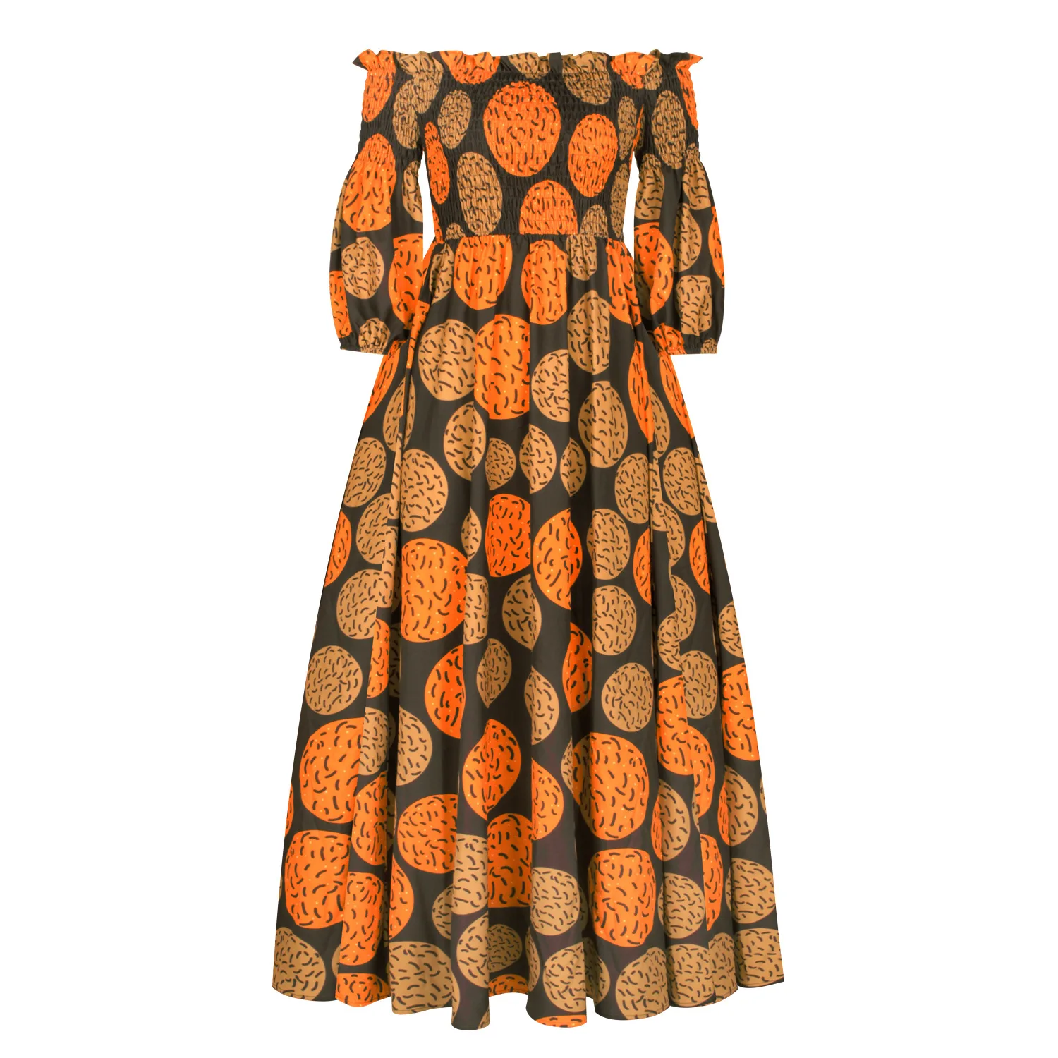 2020 Summer and Autumn African Women Printing Long Dress American Clothing African Print Dresses African Clothes Women