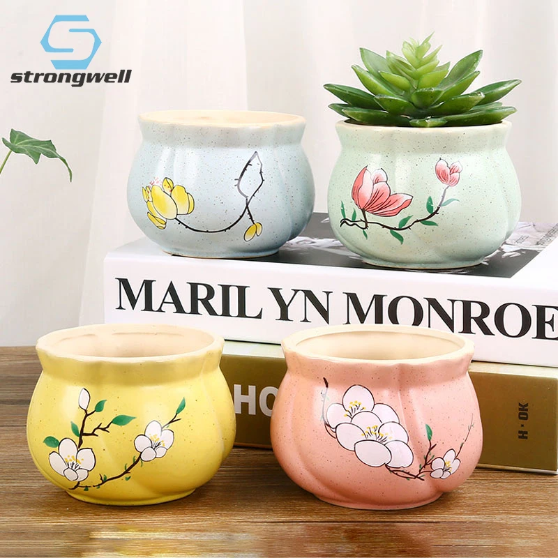 Мини-цветочный горшок для суккулентов Strongwell Home офисный декор, бонсай, ручная роспись, цветочный узор, контейнер для украшения, ремесла
Мини-цветочный горшок для суккулентов Strongwell Home офисный декор, бонсай, ручная роспись, цветочный узор, контейнер для украшения, ремесла