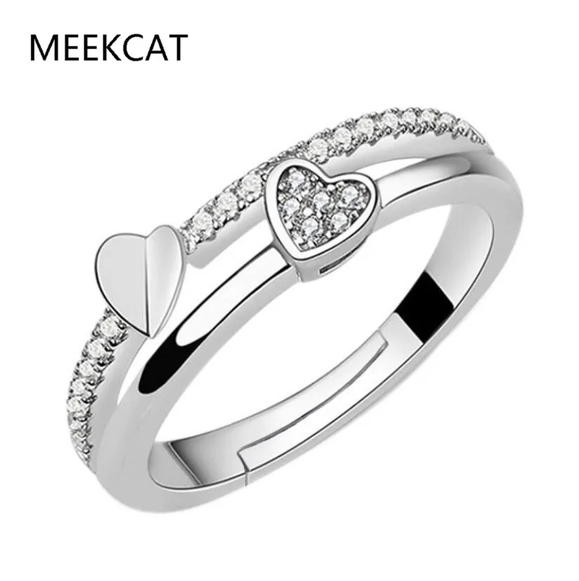 925 Sterling Silver New Woman Cubic Zirconia Silver Ring Opening the Adjustable Ring Asymmetrical Heart-shaped Jewelry
925 Sterling Silver New Woman Cubic Zirconia Silver Ring Opening the Adjustable Ring Asymmetrical Heart-shaped Jewelry