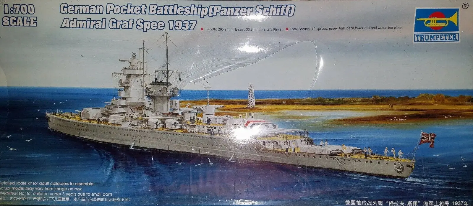 Trumpeter 05773 1/700 German Pocket Battleship Admiral Craf Spee 1937 Model TH05754-SMT6
Trumpeter 05773 1/700 German Pocket Battleship Admiral Craf Spee 1937 Model TH05754-SMT6