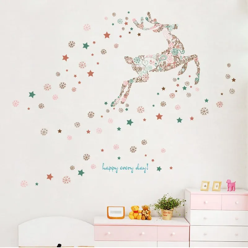 DIY Snowflake Deer Stickers Decal Christmas Party Home Shopwindow DecorationNew Year Window Glass Removable Wall Sticker
DIY Snowflake Deer Stickers Decal Christmas Party Home Shopwindow DecorationNew Year Window Glass Removable Wall Sticker