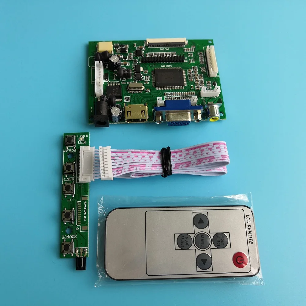 

for AT090TN12 panel 50pin 2AV+ VGA LCD 9.0" HDMI-compatible Driver Controller Board 800(RGB)×480 Kit remote monitor