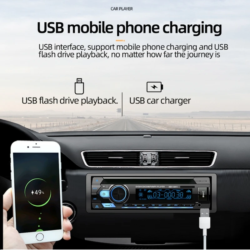 28GC Car Bluetooth USB Rechargable U-Disk Universal Car Radio Stereo DVD MP3 Player
28GC Car Bluetooth USB Rechargable U-Disk Universal Car Radio Stereo DVD MP3 Player