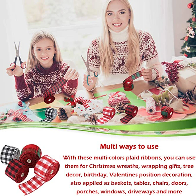 Hot 6m Buffalo Ribbon Christmas Plaid Burlap Ribbon Red Black White Wired Edge Ribbon for DIY Wrapping Crafts Decoration MVI-ing
Hot 6m Buffalo Ribbon Christmas Plaid Burlap Ribbon Red Black White Wired Edge Ribbon for DIY Wrapping Crafts Decoration MVI-ing